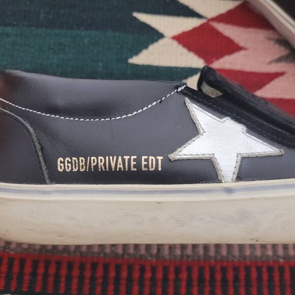 Golden Goose GGDB/Private EDT Hanami Slip On Star Sneakers Sz 40 US 10‎ Black - Picture 2 of 12
